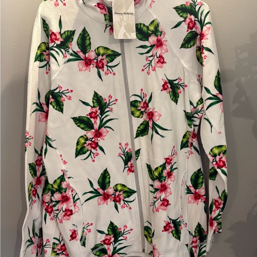 Tommy Bahama Belleza Garden Aruba Floral Women’s Full Zip